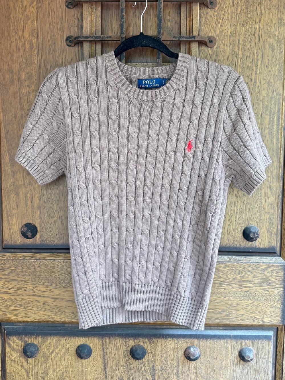 Polo  Ralph Lauren chocolate short sleeve sweater size L